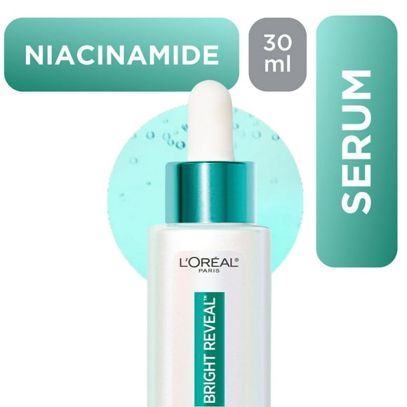 L'Oréal Paris Bright Reveal Sérum Taches Brunes, avec 12% Niacinamide + Acide Amino Sulfonique + Acide Ferulique, 30ml