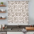 thumbnail image 5 of Farmhouse Brown Sheer Curtains 108 Inches Extra Long, Vintage Flower Leaf Botanical Plant Light Filering Curtains, Privacy Drapes Simi Floor to Veiling Curtain for Living Room Large Window Treatment, 5 of 9