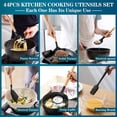 thumbnail image 5 of Caannasweis Small Wooden Non-Stick Heat Resistant Silicone Cooking Utensil Set, 44 pcs, 5 of 7