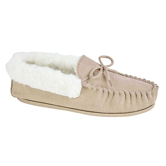 Mokkers Womens Suede Emily Moccasin Slippers