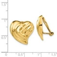 thumbnail image 3 of FB Jewels 14K Yellow Gold Non-pierced Heart Earrings, 3 of 3