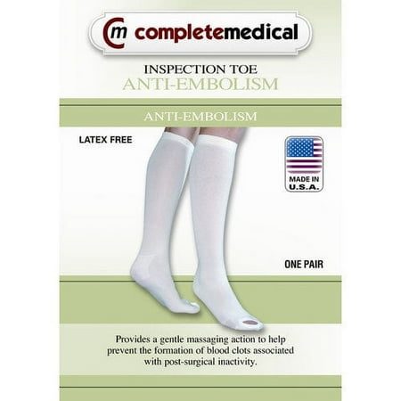 Anti-Embolism Stockings Xl/Lng 15-20mmHg Below Knee Insp Toe