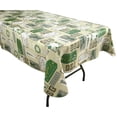 thumbnail image 2 of Christmas Country Deer Vinyl Tablecloth with Soft Backing: Seasonal Joy and Cheer, Beige Brown Gray Green, 52" x 90" Inch Rectangle, 2 of 4