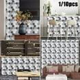 thumbnail image 3 of Retro Mosaic Tiles Wall Stickers 11.81*11.81 inches PVC Self Adhesive Waterproof Kitchen Bathroom Mosaic Stickers Stairs Furniture Decoration Wallpaper Art Mural, 3 of 7