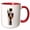 Red/White, variant on 3drose, a Nutcracker in Brown and Black with an Ax and Hat, 11oz Magic Transforming Mug