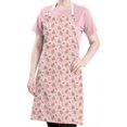 thumbnail image 5 of Pink Christmas Gingerbread Apron-Garden Aprons for Women with Pockets-Cotton Linen Waterproof Kitchen Cooking Gardening Aprons Adjustable for Kitchen,Cooking,BBQ and Salon 32"x27", 5 of 7