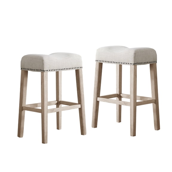 Roundhill Furniture CoCo 29" Bar Stool, Tan, Set of 2