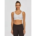 thumbnail image 5 of AGONVIN Women's High Impact Support Wirefree Bounce Control Plus Size Workout Sports Bra White 44C, 5 of 6