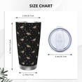 thumbnail image 4 of Picia Mallards And Snowflakes Pattern 20 oz Tumbler Stainless Steel Vacuum Insulated Coffee Ice Cup Double Wall Travel Flask Dual Lid Water Bottle, Eco-friendly Car Cup-Straw Three-piece Set, 4 of 8