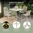 thumbnail image 6 of WestinTrends Playa 31.5" Square Plastic Outdoor Patio Dining Table for 4, Sand, 6 of 6