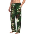 thumbnail image 2 of Uemuo Camouflage Skull Pattern Men's Wide Leg Palazzo Lounge Pants with Pockets Light Weight Loose Comfy Casual Pajama Pants-Medium, 2 of 9
