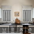 thumbnail image 4 of Kitchen Curtains 36 Inch Short - 3 Panel Set, Rod Pocket Window Curtain, 100% Polyester for Farmhouse, Cafe, Kitchen, Living Room, Bedroom, Rustic Buffalo Plaid & Geometric Design, Easy Wash, 4 of 6
