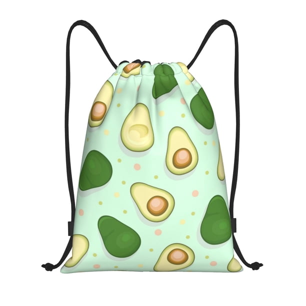Fotbe Avocado Bolsa Mochila con Cordón Estampada, Bolsa de Gimnasio Deportiva, Bolsa Cinch, Bolsa con Cordón para Hombres y Mujeres-Small