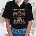 thumbnail image 2 of Honeeladyy Clearance under 5$ Mother Day Shirt Leopard Pumpkin Graphic Tees for Women for Mom Cute Tops for Women Mama Summer Tops for Women 2022, 2 of 7