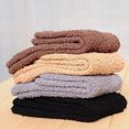 thumbnail image 3 of Flmtop Solid Color Men Warm Thicken Coral Fleece Crew Socks Fluffy Sleep Bed Socks, 3 of 7
