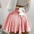 thumbnail image 6 of Babysbule Women Skirts Women's Fashion Ins Wind Daisy Natural Printed Skirt Mini Pleated Skirt, 6 of 9