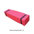 thumbnail image 3 of Eigraketly Almohadilla para acampar, cama de viaje, estera de playa, mano de obra fina, diseño plegable, ahorro de espacio, suavidad, comodidad, carpas Rojo 186*57, 3 of 6