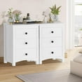 thumbnail image 3 of AWQM Nightstand, 3 Drawers Dresser for Bedroom, Modern Bedside Sofaside Cabinet, End Table with Storage, Night Stand for Bedroom, Closet, Entryway, College Dorm, White, 3 of 6