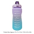 thumbnail image 1 of Botella De Paja, 2000 Ml, Botella De Agua Deportiva Abierta Con Un , Color Degradado De Escala Transparente Con Asa Para Senderismo Para Correr, 1 of 7