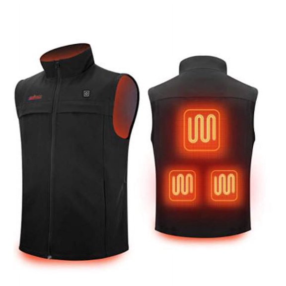 Babutenlo Men Heated Vest Electric outerwear Lightweight Heating Vest Warmer Waistcoat Sleeveless Jacket for outdoor Size M