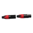 thumbnail image 2 of 2x 5 pares de conector XLR rojo de carcasa de PVC y contactos de extremo metálico Conector de enchufe de, 2 of 6
