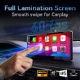 thumbnail image 2 of MINIX [Pantalla totalmente laminada 2025] Estéreo inalámbrico portátil para automóvil Carplay de 60 fps Pantalla táctil HD 1920 * 720 de 8.9 pulgadas para Carplay y Android Receptor estéreo para autom, 2 of 5