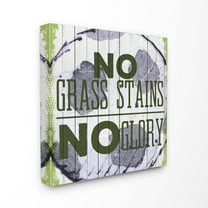 The Kids Room by Stupell No Grass Stains No Glory Soccer Sports Word Design Canvas Wall Art by The Saturday Evening Post