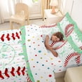 thumbnail image 4 of Erosebridal Green Dripping Baseball Stitch & Batter Silhouette Graphic Twin Bedding Sets 7-Piece, Sport Graphic Bedding Comforter Set for Boys And Girls Kids,Breathable Home Decor, 4 of 6