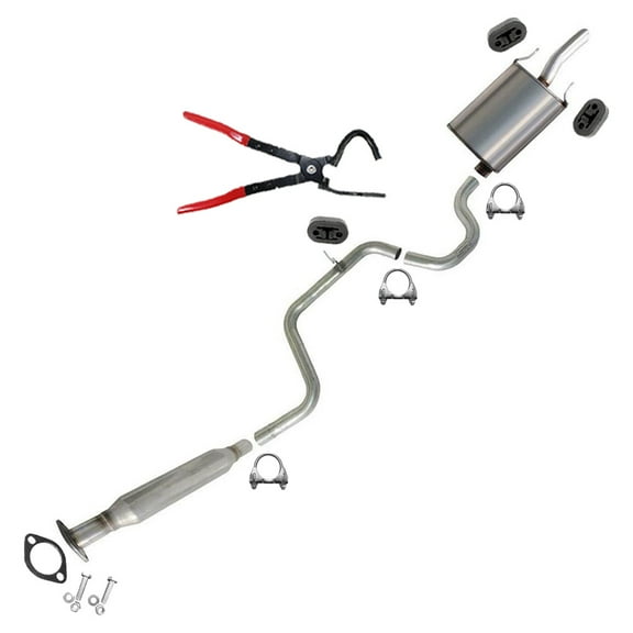 Stainless Steel Exhaust Muffler & Resonator Pipe Compatible fits 2006–2011 Chevrolet Impala 3.5L, 2006–2007 Chevrolet Monte Carlo 3.5L – Direct Fit