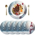 thumbnail image 3 of Coolnut Cute Christmas Snowman Placemats Set of 6 Non-Slip Heat Resistant Dining Table Place Mats Washable Kitchen PVC Weave Table Mats Home Decor Gifts, 3 of 7