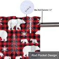 thumbnail image 5 of Cortinas opacas con diseño de oso de granja, color negro y rojo, con cuadros de búfalo, para cocina, baño, ventanas, 137 x 45 cm (1 unidad), 5 of 5