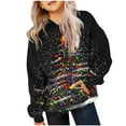 thumbnail image 2 of YUNAFFT Girls & Boys Christmas Print Hooded Sweatshirts With Pockets Soft Stretch Long Sleeve Casual Pullover For 2-12 Years, 2 of 6