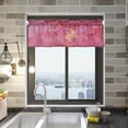 thumbnail image 2 of Coolnut Red Marble Texture Valance Curtains for Kitchen or Bathroom, 54x18in Valances Window Treatment Rod Pocket Drape Light Filtering Living Room Bedroom Decor, 2 of 6