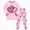 B66-Red, variant on Girls' Pajamas Long Sleeve Tee and Pants Organic Cotton PJ Set,striped 6-12 Months 12-24 Months 2t 3t 4t 5t 6t 7t 8t 9t Children Red 3-4 Years