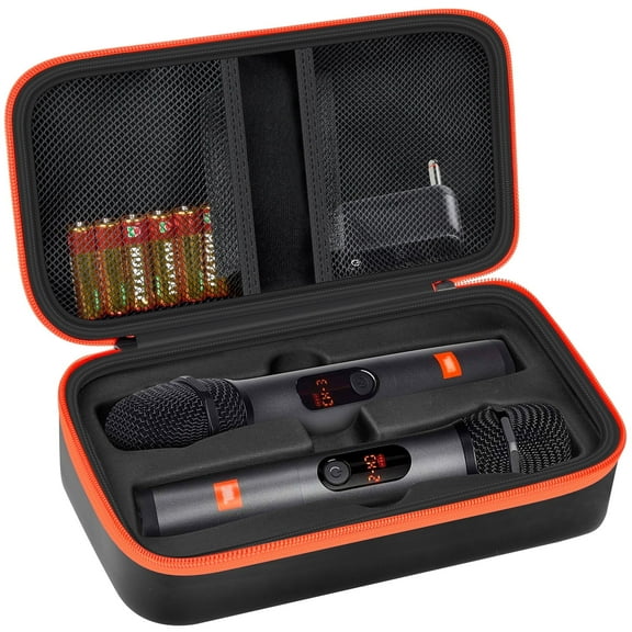 Hard Case Compatible with JBL Wireless Two Microphone System, Handheld Dual Mic Travel Bag