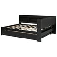 thumbnail image 6 of Furvclv Full Size Bed With L-shaped Bookcases, Pine Wood Platform Full Bed Frame With 2 Storage Drawers For Bedroom, No Spring Box Needed, 6 of 9