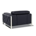 thumbnail image 3 of Titan Furnishings 18.5" Modern Genuine Italian Leather Chair in Black, 3 of 9