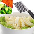 thumbnail image 3 of ENJOYW Stainless Steel Potato Chip Vegetable Crinkle Cutter Blade Slicer Wave Knife Wave Knife, 3 of 6