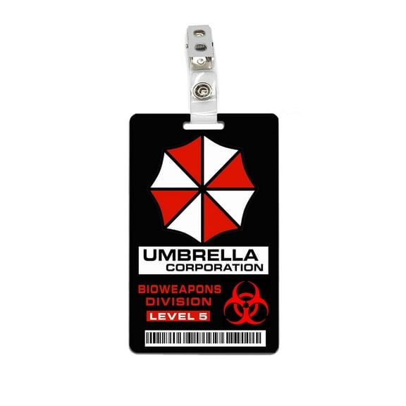 Umbrella Corporation Bioweapons Division Level 5 ID Badge PVC Black