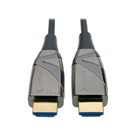 UPC: 0037332236821 | Tripp Lite Fiber Optic HDMI 2.0 (Active HDMI Cable) High Speed HDMI Cable 4K 60Hz 4:4:4 18 Gbps 15 m. (50 ft.) Black (P568-15M-FBR)