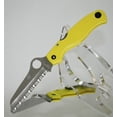 thumbnail image 3 of Spyderco Atlantic Salt Folding Knife 3.69" H1 Serrated Rescue Blade, Yellow FRN Handles - C89SYL, 3 of 3