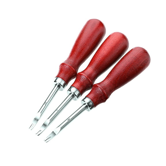 Jiandong leather bevelers 3PCS Leathercraft Beveler Skiving Tool Set for DIY Punch Strap Belt Bag(5.51X0.98X0.98Inch)
