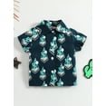 thumbnail image 2 of Coduop Toddler Baby Boy Button Down Shirt Short Sleeve T-Shirt Tops Western Tee 0-3 Years, 2 of 9