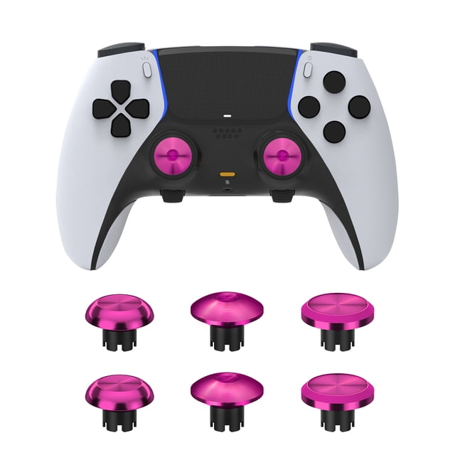 Compatible with PS5 DualSense Edge Controller Metal Thumb Stick Caps, Analog Stick Joystick Replacement Parts Accessory Kit