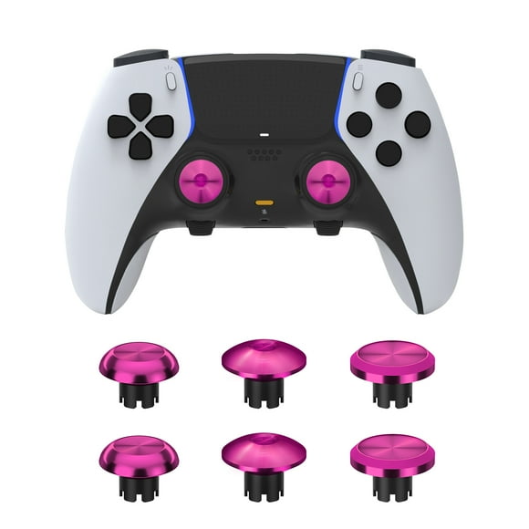 Compatible with PS5 DualSense Edge Controller Metal Thumb Stick Caps, Analog Stick Joystick Replacement Parts Accessory Kit