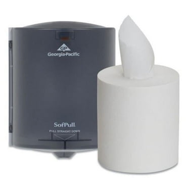 9.56 x 9.38 x 12.06 in. SofPull Center Pull Hand Towel Dispenser, Gray