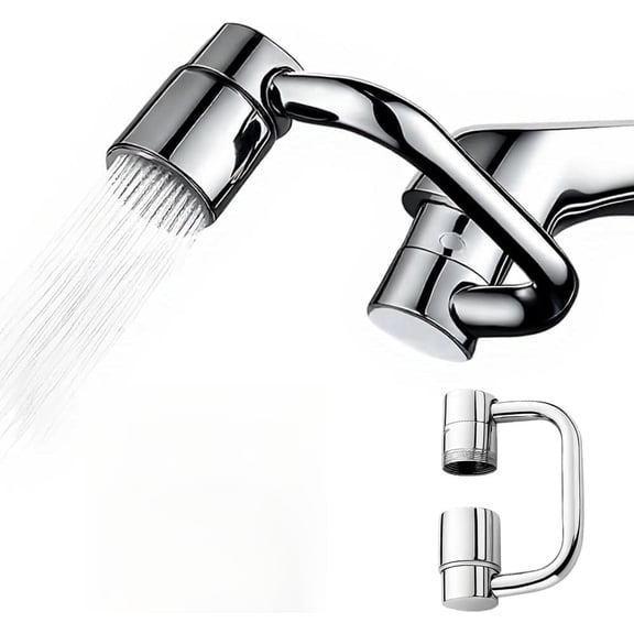 2025 New 2 Modes Universal Sink Faucet for Splash Reduction, 1440° Rotatable Faucet Aerator Extension, 1080° Rotating Multifunctional Faucet Extender for Bathroom Sink Kitchen