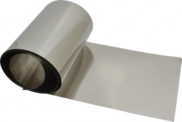 Made in USA Type 302 Stainless Steel Shim Stock Roll, 6' Wide x 50' Long x 0.0015' Thick