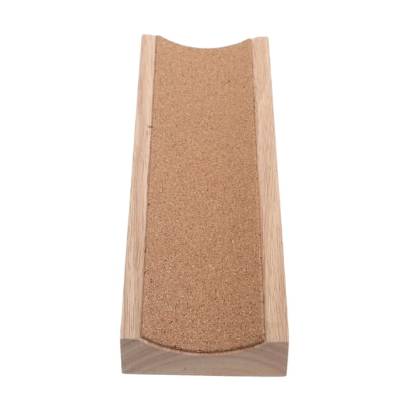 Hemobllo Rolling Pin Stand Wood Counter with Antiroll Base Natural Wooden Cradle for Kitchen