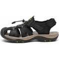 thumbnail image 4 of Rumpra Men’s Closed Toe Sport Sandals, Lightweight Leather Outdoor Hiking Water Shoes, 4 of 10